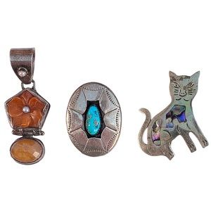 Vintage Sterling silver pendant bundle